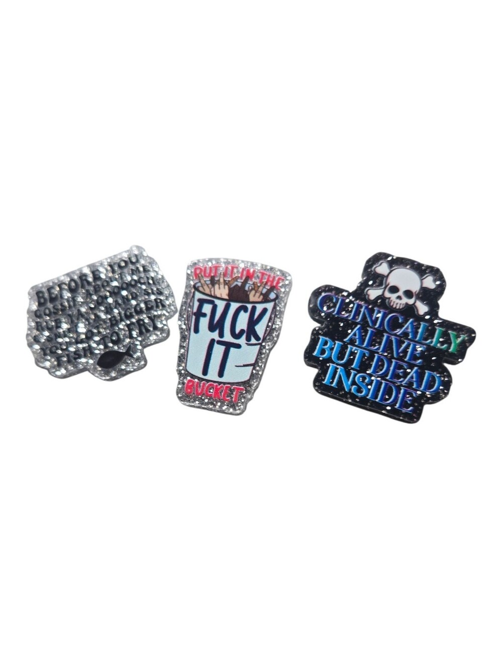 Handmade Glitter Magnet Set – Funny Sarcastic Quote Fridge Décor. 561